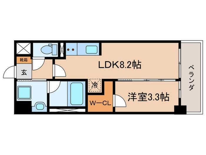 間取り図 S-RESIDENCE烏森aureate