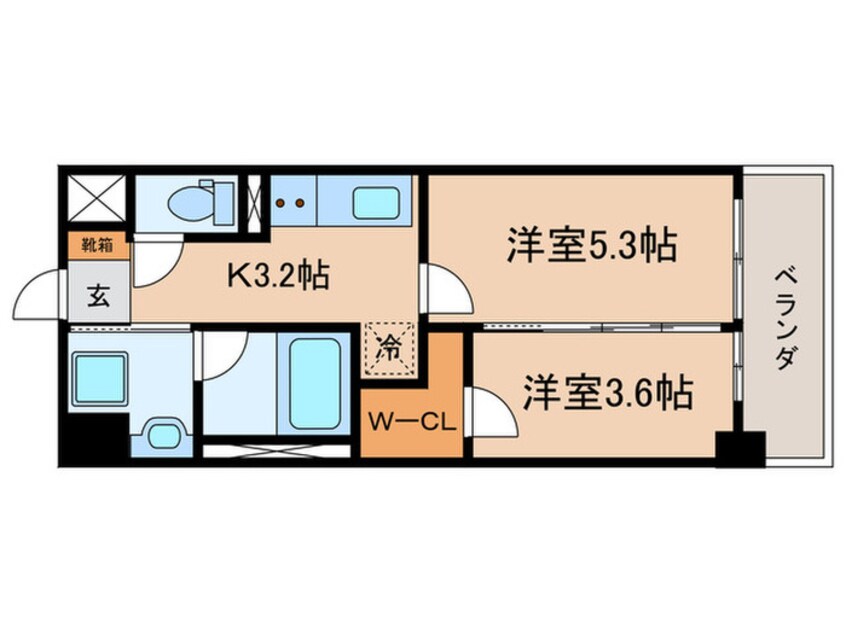 間取図 S-RESIDENCE烏森aureate