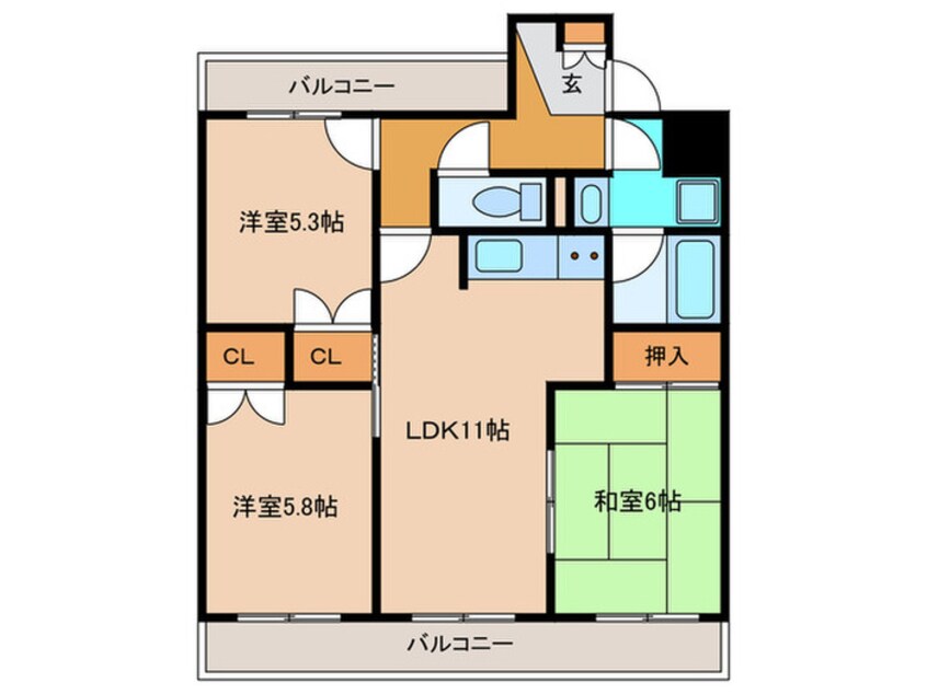 間取図 エスペランス池浦Ａ棟