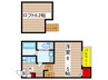 ボヌール東海通 1Kの間取り