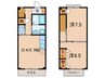 ピースフルタウンA 2DKの間取り