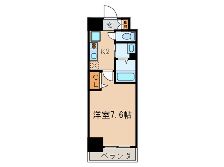 間取図 リバーコート砂田橋Ⅱ