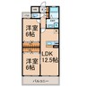 FRESCO SECOND(南棟） 2LDKの間取り