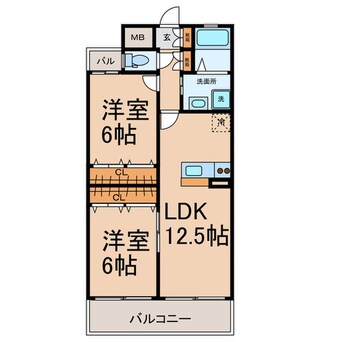 間取図 FRESCO SECOND(南棟）