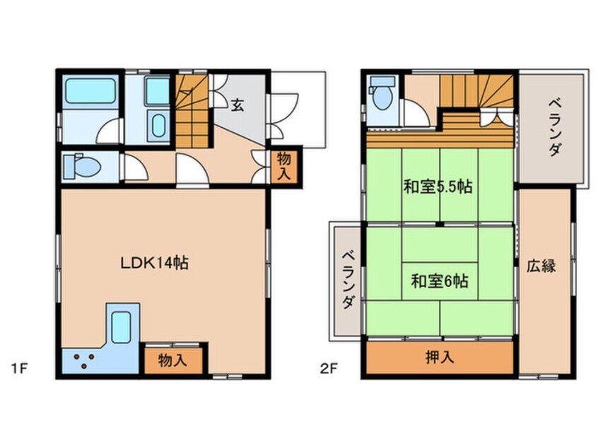 間取図 西区名駅二丁目戸建