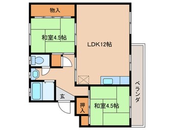 間取図 相生山団地32号棟(205)