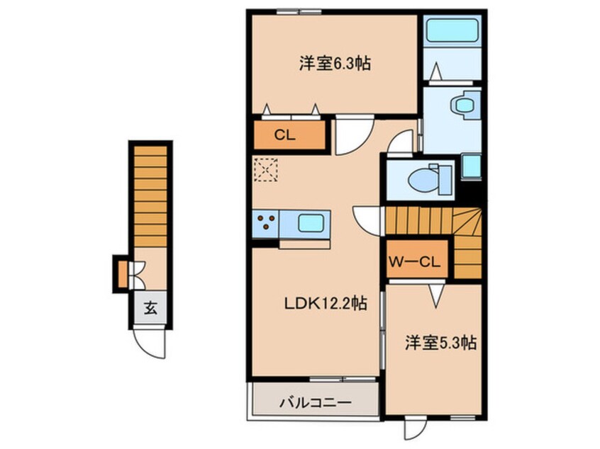 間取図 ラ・カシェット