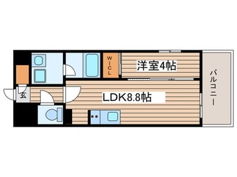 間取図 ﾌﾟﾚｻﾝｽﾚｲｽﾞ泉高岳駅前（403）