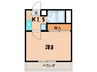 ウィズ呼続 1Kの間取り