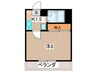 ウィズ呼続 1Kの間取り