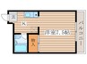 ウィズ呼続 1Kの間取り