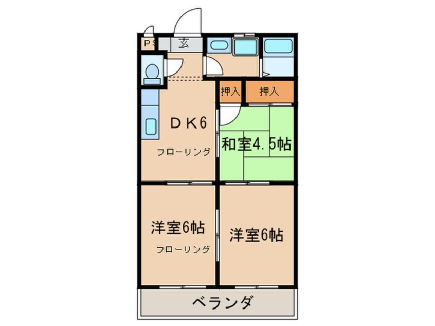 間取図 サンリバハイツ