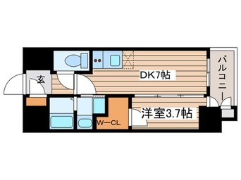 間取図 ｴｽﾃﾑｺｰﾄ名古屋新栄Ⅴﾗﾎﾟｰﾙ(301)