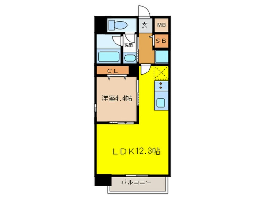 間取図 レジデンシア尾頭橋駅前