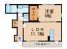 リトルホリデ－ 1LDKの間取り