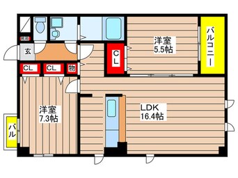 間取図 シティーライフ植田