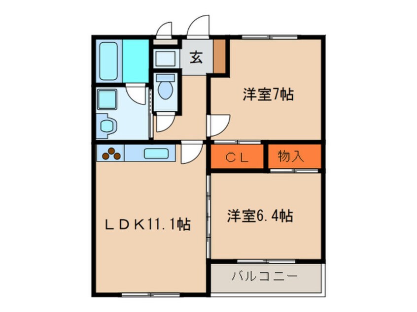 間取図 ブロ－ドながさま