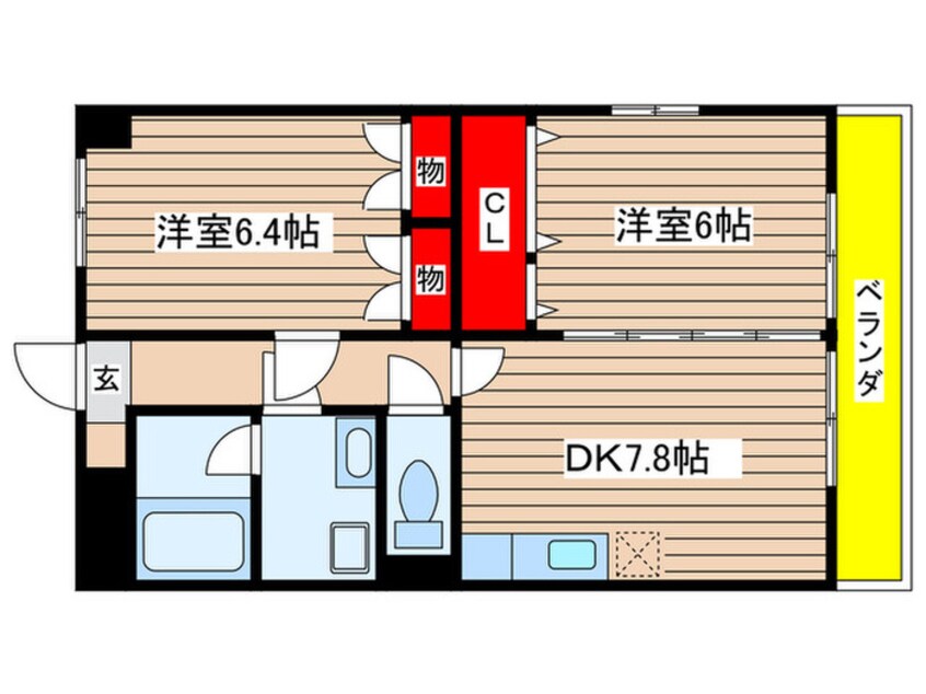 間取図 ハピネス植田南