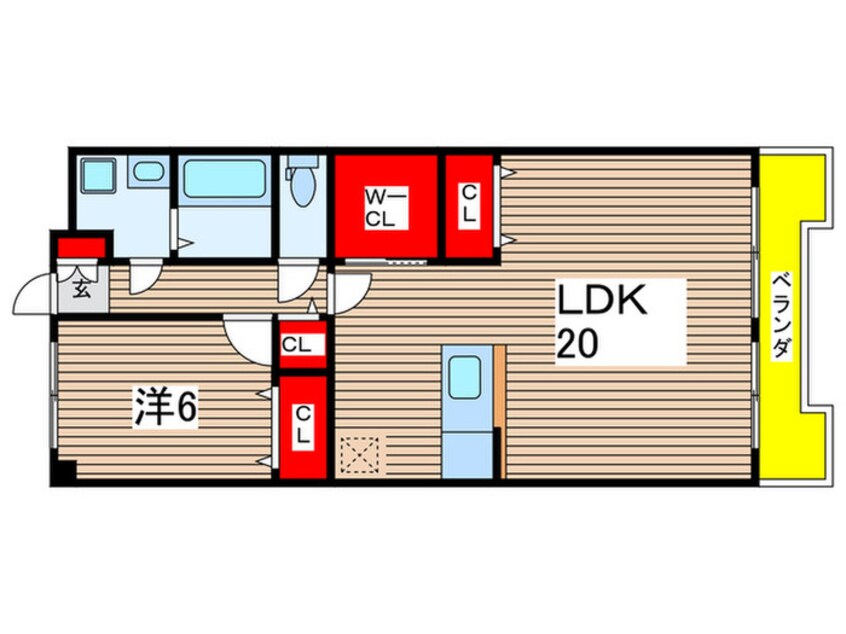 間取図 リバ－エイト駒方