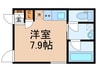 プリシェール杉栄 1Rの間取り