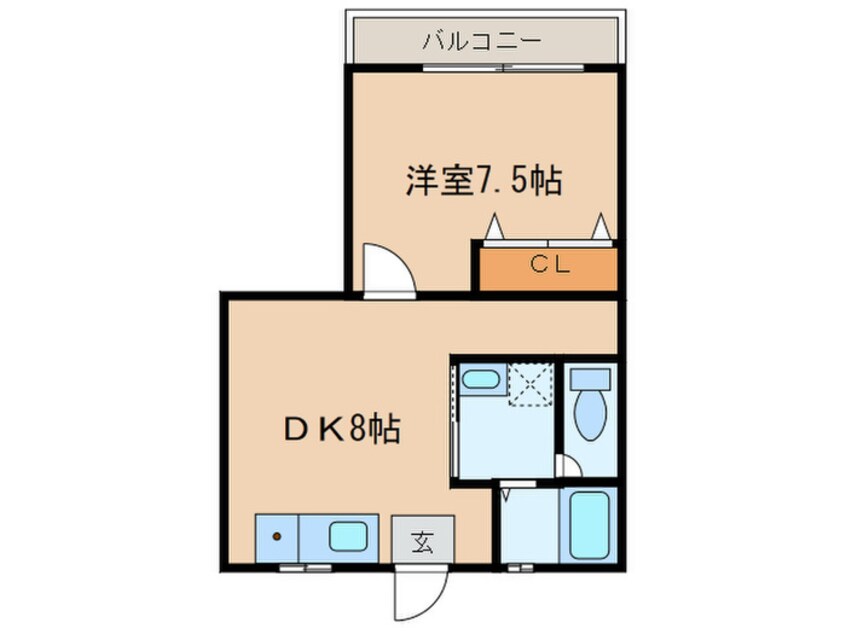 間取図 ディーズコート１１（4階）