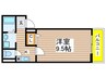 プライムスクエアⅡ 1Kの間取り