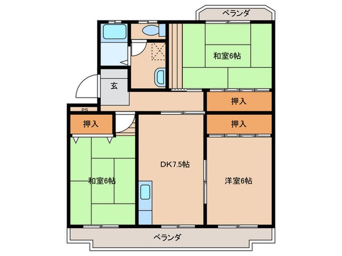 間取り図 ロ－ザ　ヒルズ