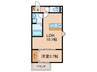 LECOCON津島Ⅴ 1LDKの間取り