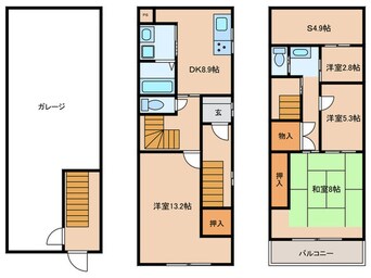 間取図 明大寺本町ガレージハウス