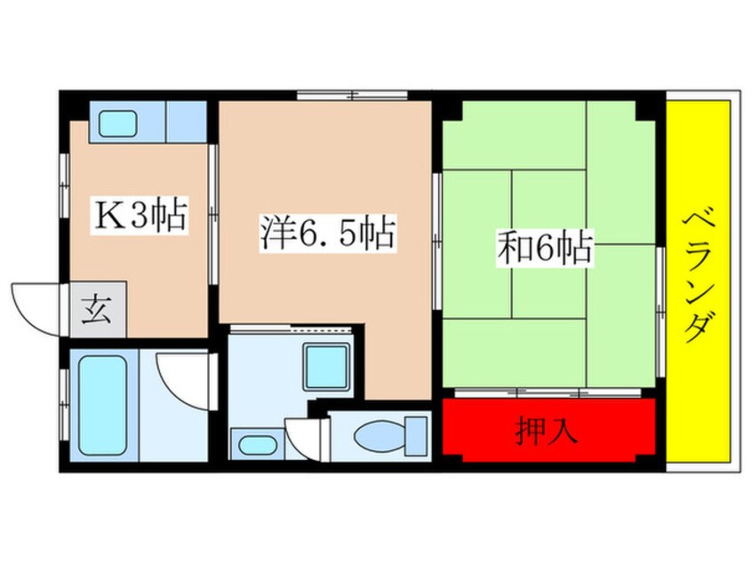 間取図 ニュ－コ－ポ寺島