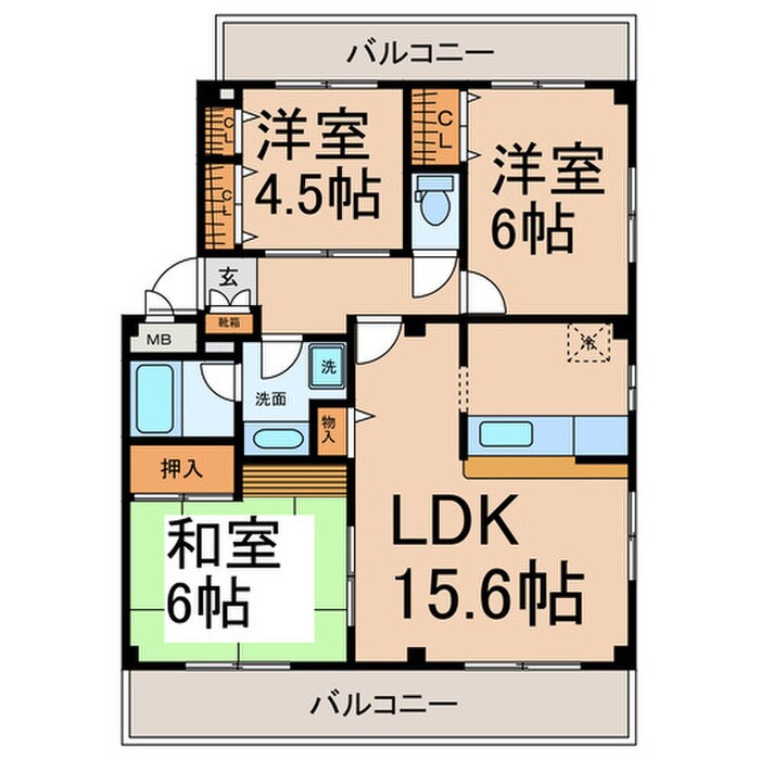 間取り図 メゾンプチシャトー砂場