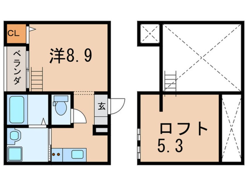 間取図 Loup　de Mer　堀田