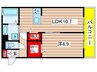 コンフォール吹上 1LDKの間取り