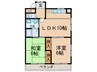 スカイヒルズ 2LDKの間取り