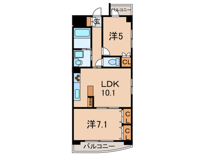 間取図 プレミア マルシェ白壁