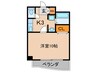 メゾン１０１ 1Kの間取り