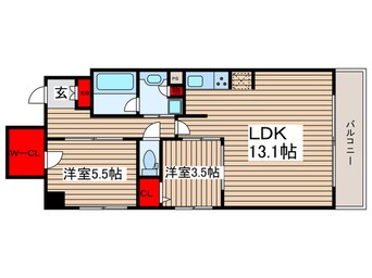 間取図 プレサンスロジェ　金山駅前