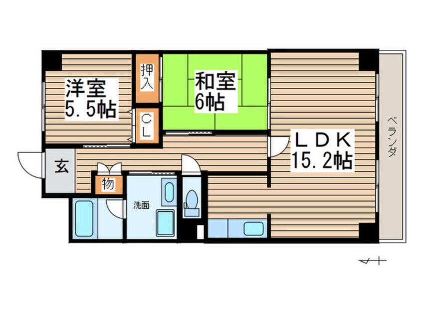 間取図 ラポール中江