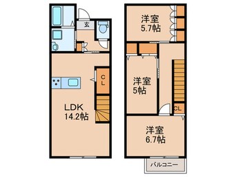 間取図 春岡戸建賃貸　C棟