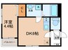ハーモニーテラス松葉町Ⅴ 1DKの間取り