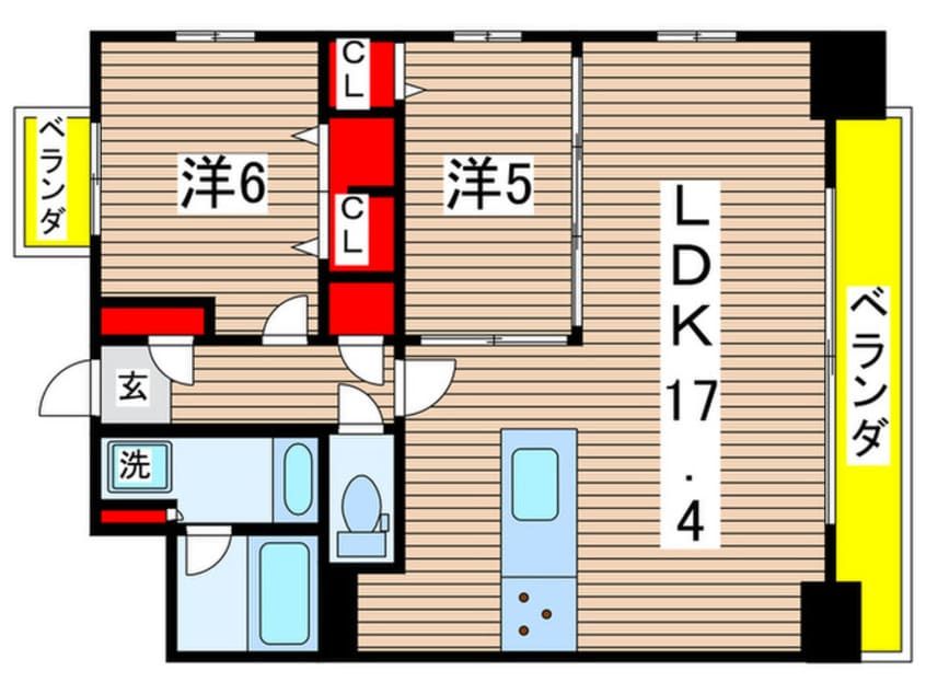 間取図 プレサンスロジェ桜山（1002）