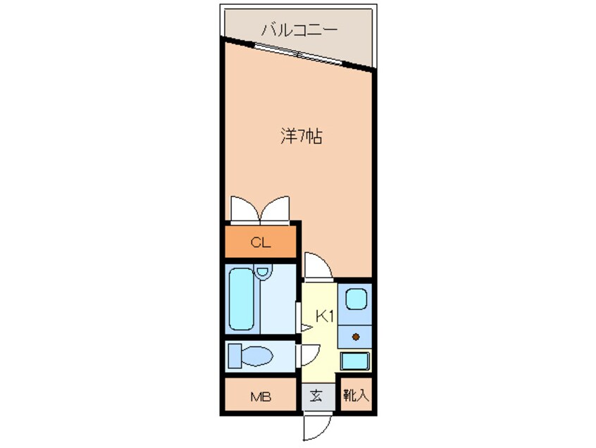 間取図 エステート記念橋