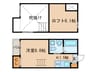 KAHALE志賀 1Kの間取り