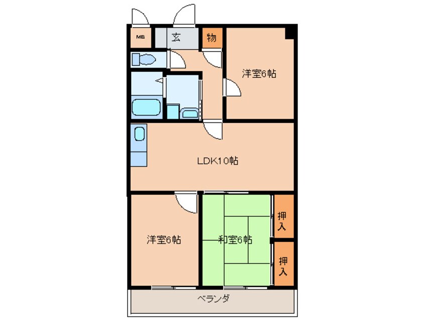 間取図 パークタウン小田井