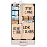 サンアベニュー尾頭橋 2LDKの間取り