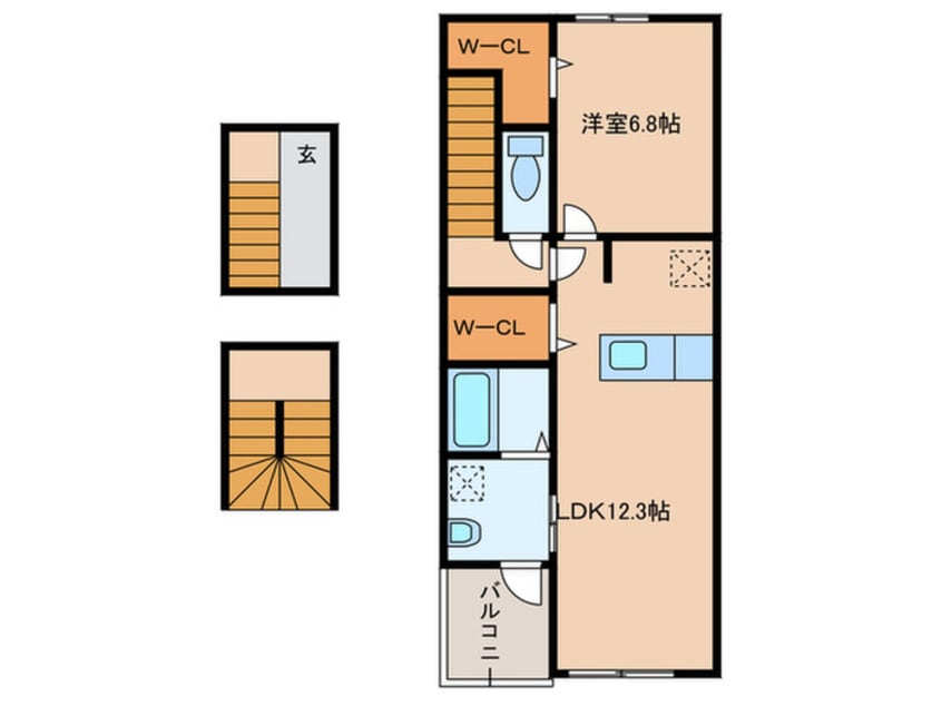 間取図 カーサ　ミヤビ　Ⅰ