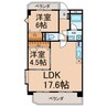 三幸マンション 2LDKの間取り