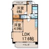 三幸マンション 2LDKの間取り