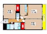 オアシス荒池 2LDKの間取り
