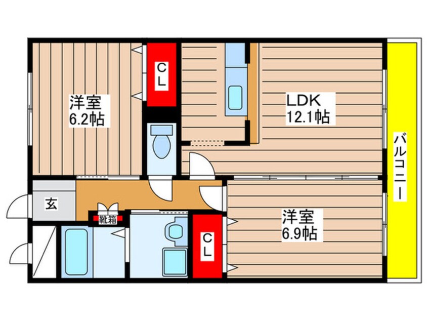 間取図 オアシス荒池